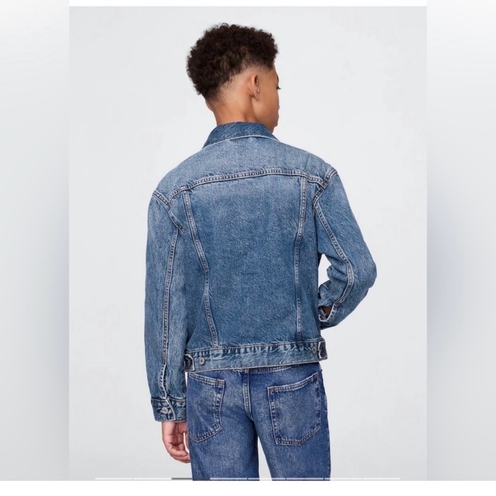 Gap Kids Organic Cotton Icon Denim Jacket Size XL (12-13) - Picture 5 of 7